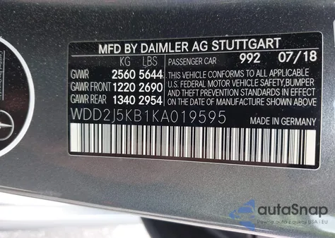 2019 Mercedes-Benz Cls 450 4Matic from USA, damaged, VIN WDD2J5KB1KA019595